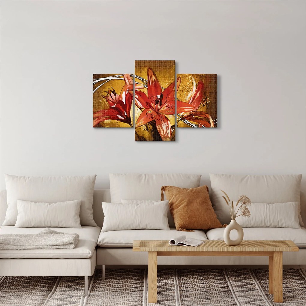 Tablou cu flori de crini (90x60 cm)