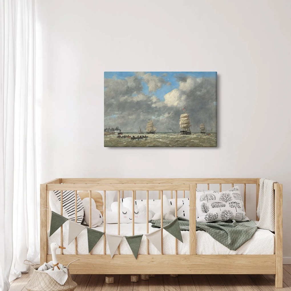 Tablou - Eugène Boudin, Le Havre, reproducere (90x60 cm)