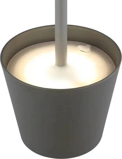 Globo 58488G-LED Lampă de masă VANNIE, reglabilă, cu control tactil, reîncărcabilă, pentru exterior, 3W/5V IP54 1800mAh gri