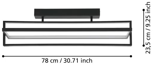 Plafonieră LED dimabilă SIBERIA LED/34W/230V Eglo 900465 + telecomandă