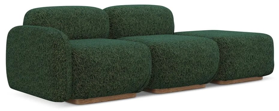 Șezlong modular verde închis (cu colț pe partea stângă) Ailani – Makamii