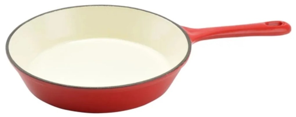 Tigaie fonta emailata rosie 24 CM PERFECT HOME 12512