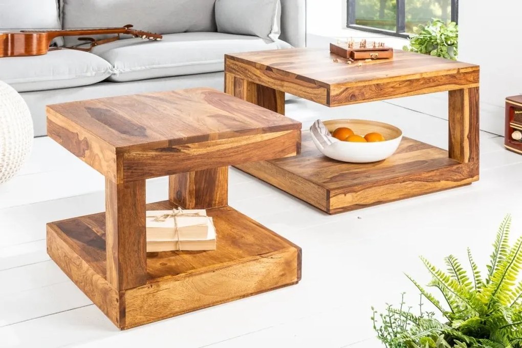 Masuta din lemn GIANT M 60x60cm Sheesham A-36331 VC