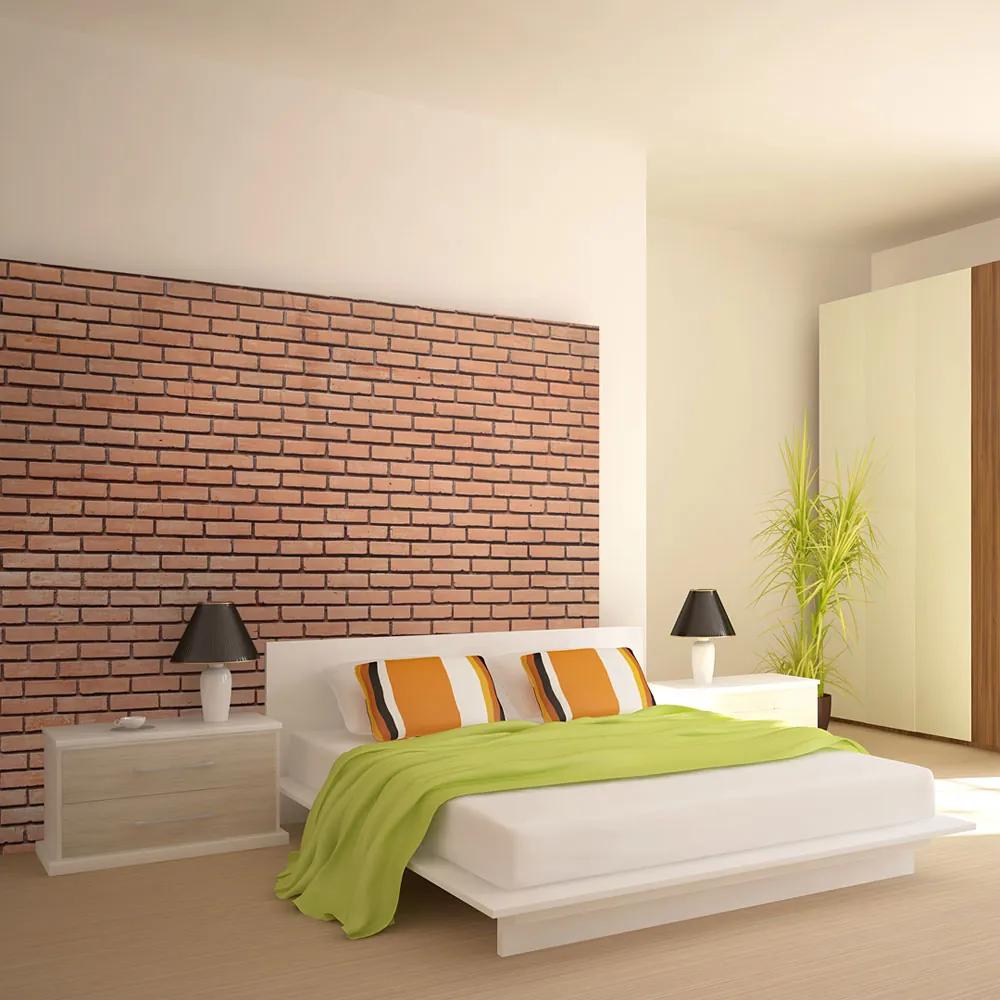 Fototapet Bimago - Orange brick wall + Adeziv gratuit 200x154 cm