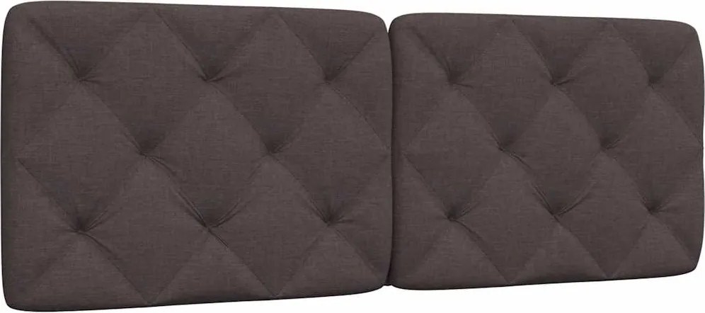 vidaXL Pernă pentru tăblie de pat maro închis, 120 cm, material textil