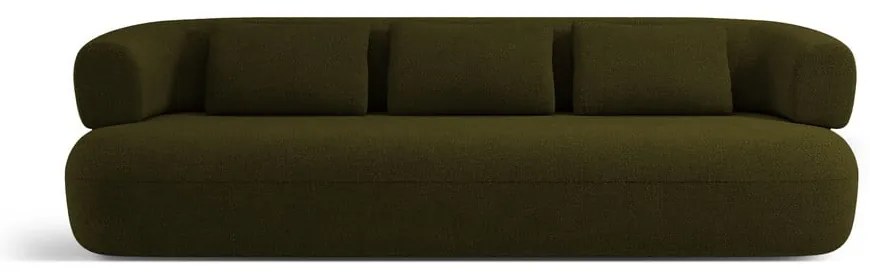 Canapea verde cu tapițerie din țesătură bouclé 226 cm Jenny – Micadoni Home