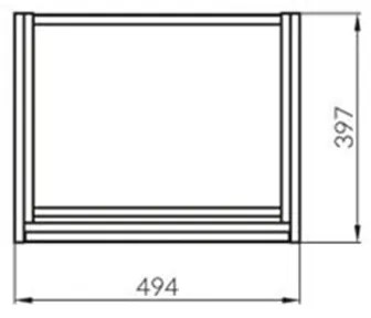 Mobilier suspendat Cersanit, Crea, cu doua sertare, 50 cm, gri