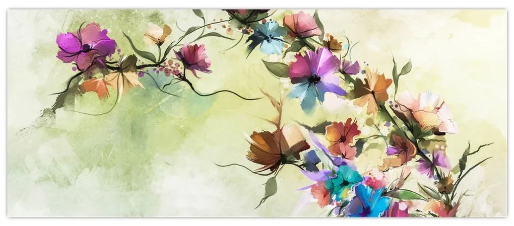Tablou - Pictua cu flori (120x50 cm)