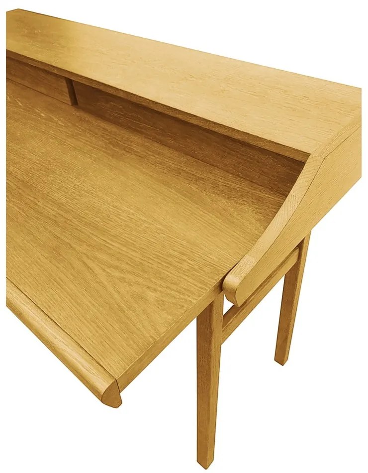 Birou de tip secretaire cu aspect de lemn de stejar 44x115 cm Carteret – Woodman