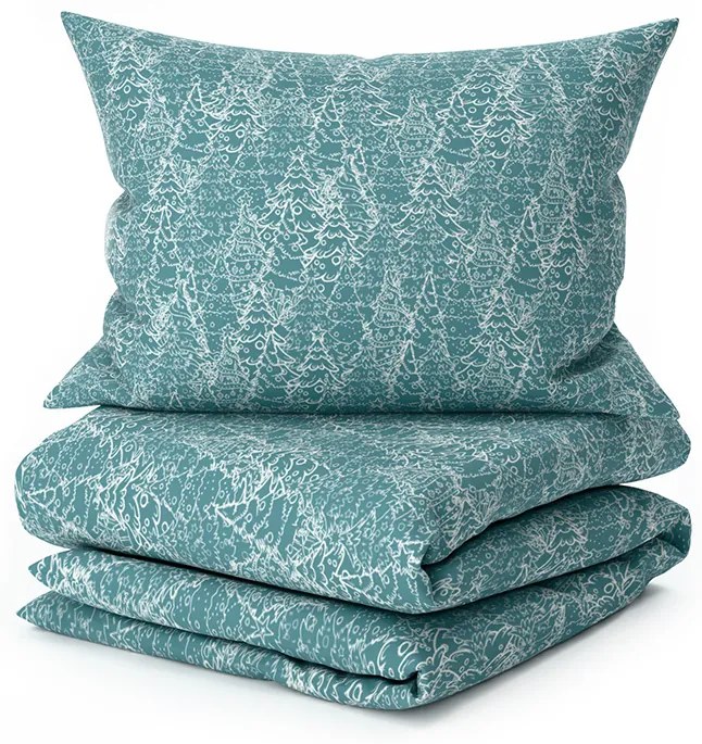 Lenjerie de pat din bumbac FROSTLINE modrozelene Dimensiune lenjerie de pat: 70 x 90 cm | 140 x 200 cm