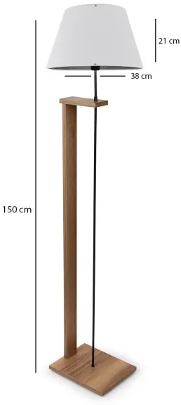 Lampă de podea AYD, 1xE27, 40W, 230V, alb/maro