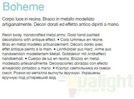 Aplica eleganta cu 2 brate BOHEME AP2
