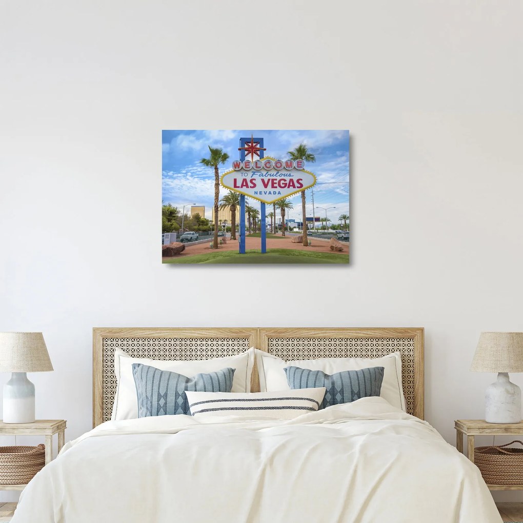 Tablou pe sticlă - Las Vegas (70x50 cm)