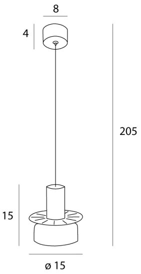 Lustră LED pe cablu MAXLIGHT P0530 SIGNATURE LED/8W/230V d. 15 cm alamă/transparent