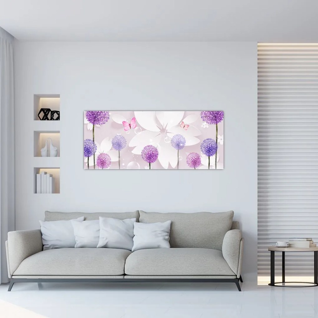 Tablou - Pe râul florilor (120x50 cm)