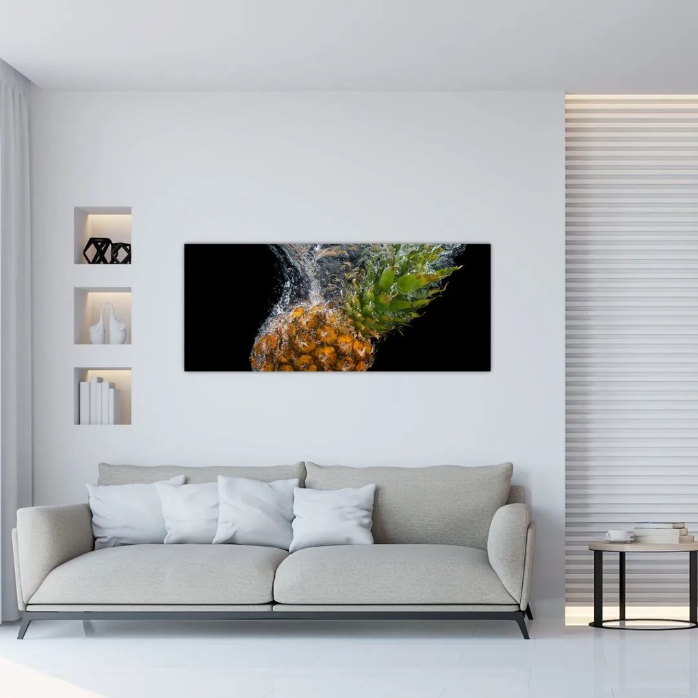 Tablou cu anans în apă (120x50 cm)