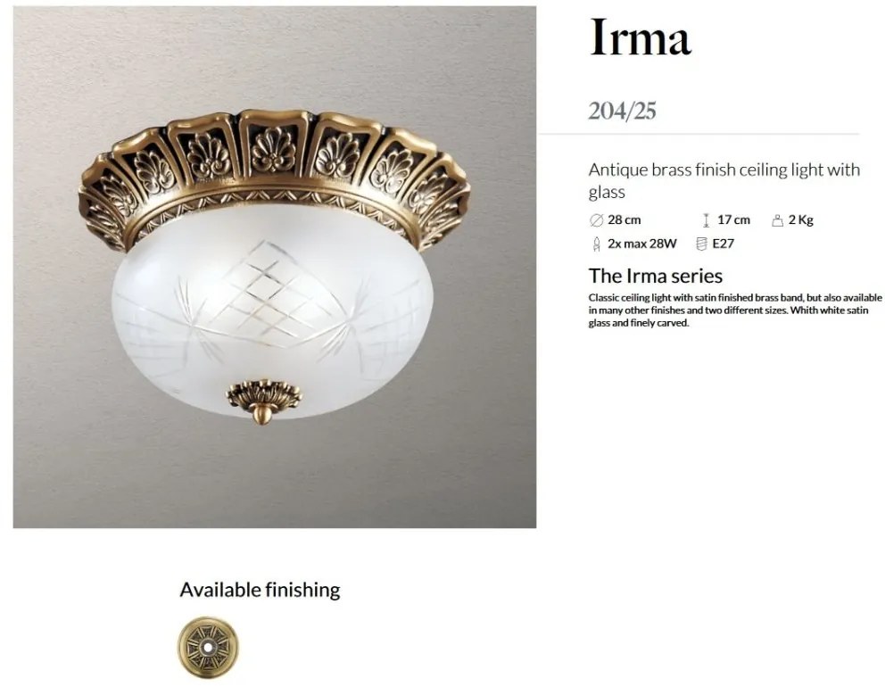 Plafoniera design clasic realizata manual Irma 28cm