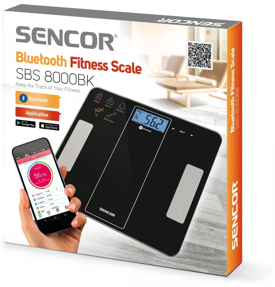 Sencor SBS 8000BK cântar personal fitness albastru