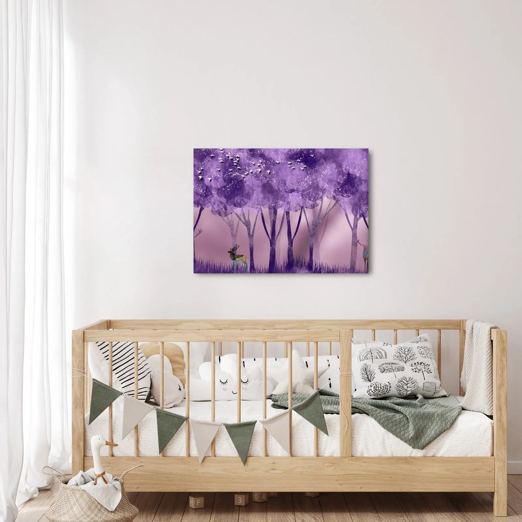 Tablou - Cerbi în pădurea magică (70x50 cm)