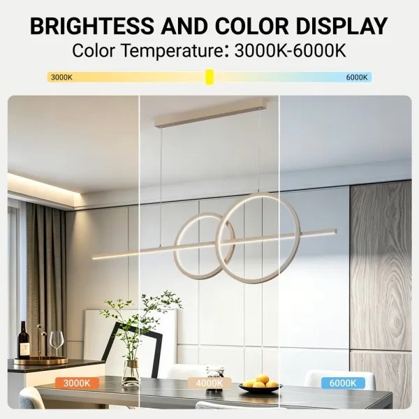 BRILAGI - Lustru LED reglabil pe cablu SIGNATURE LED/53W/230V 120 cm bej + telecomandă