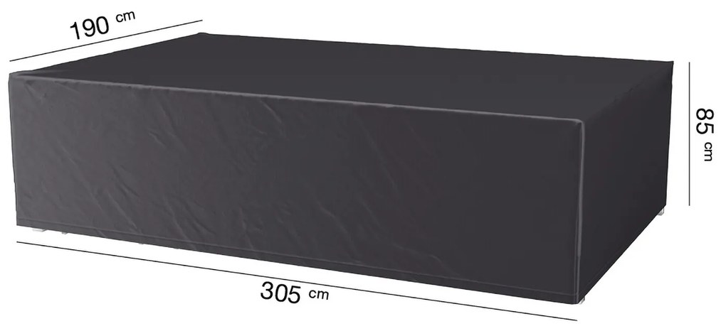 Husa mobilier gradina AeroCover pentru set masa si scaune gradina, 305x190x85 cm, dreptunghiulara, antracit
