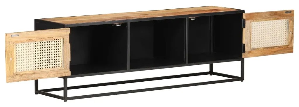 323142 vidaXL Comodă TV, 120x30x40 cm, lemn mango & trestie de zahăr naturală