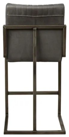 Scaun de bar tapitat Ferro antracit