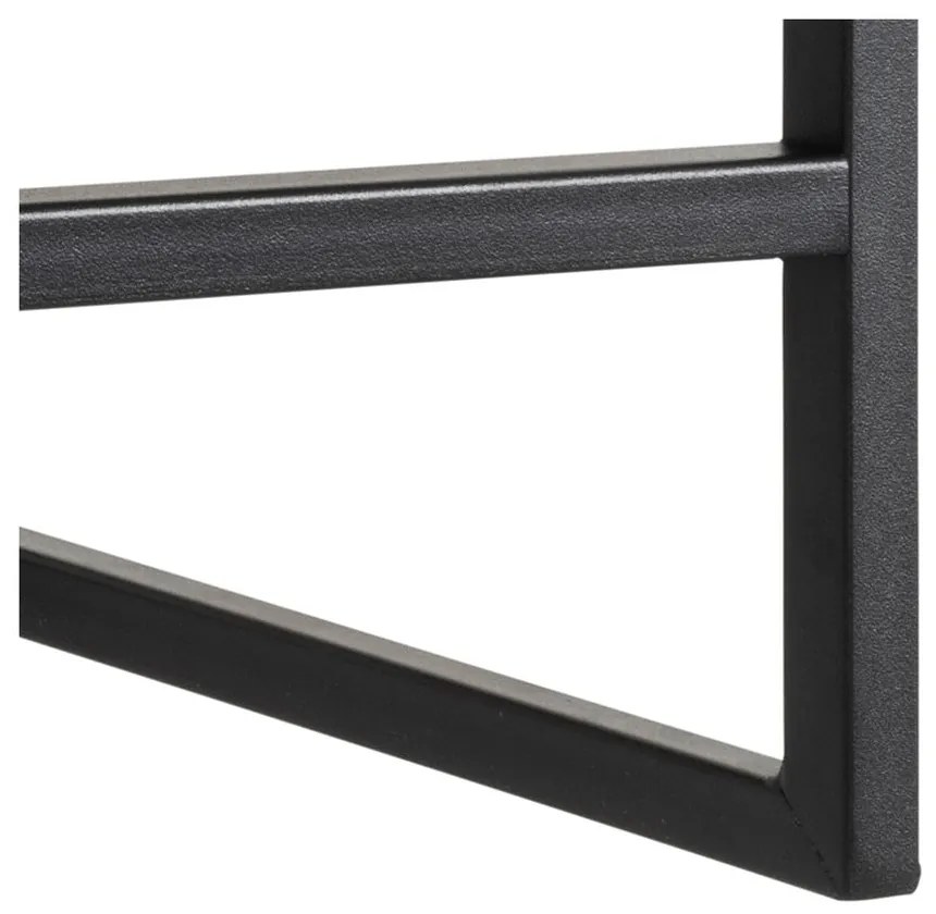 Cuier de perete negru/în culoare naturală cu raft cu aspect de lemn de stejar Seaford – Actona