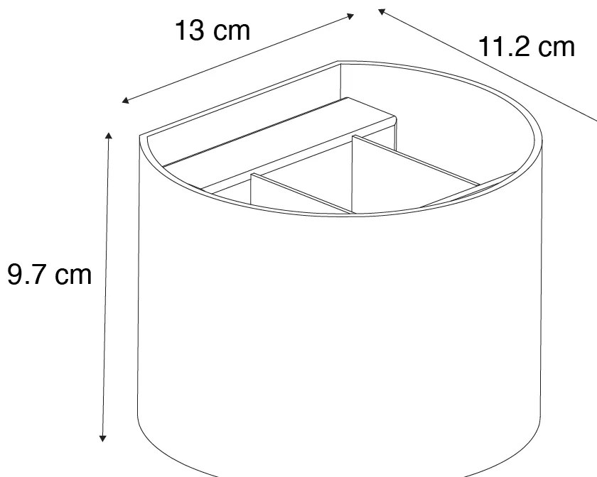 Aplica moderna neagra rotunda - Edwin