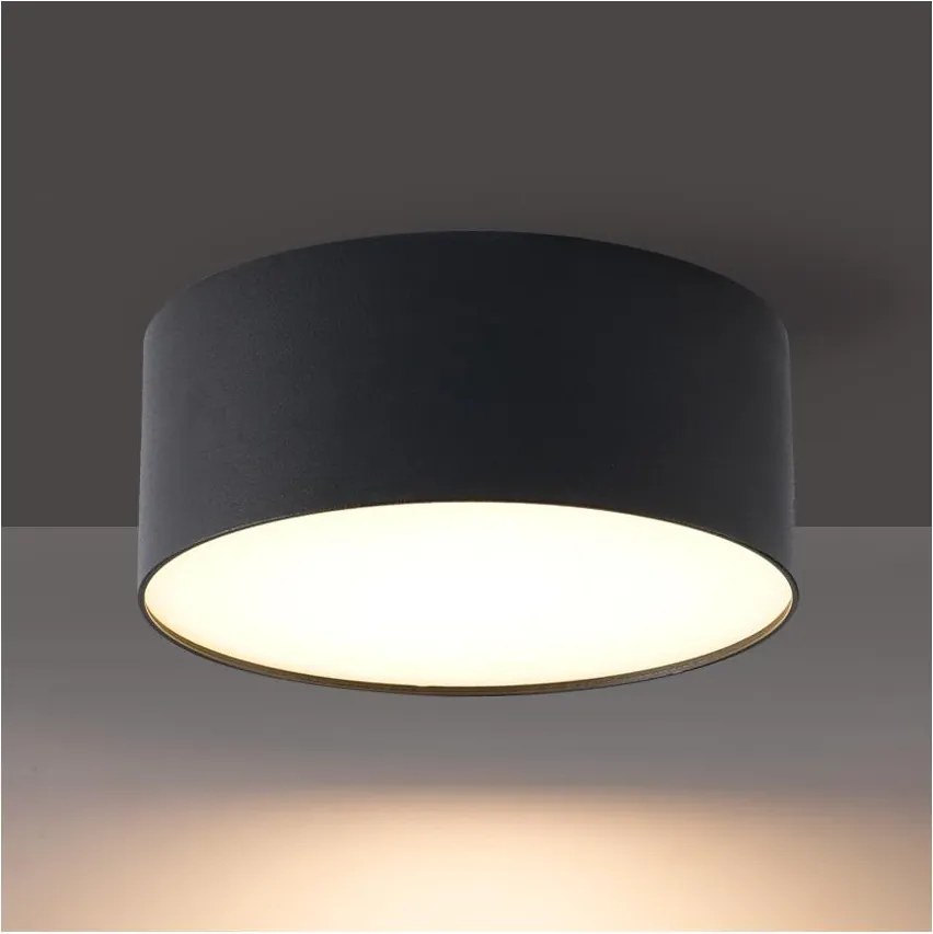 Brilagi - Plafonieră LED FORIS pentru baie, 20W, 230V, Ø 15 cm, negru, IP44