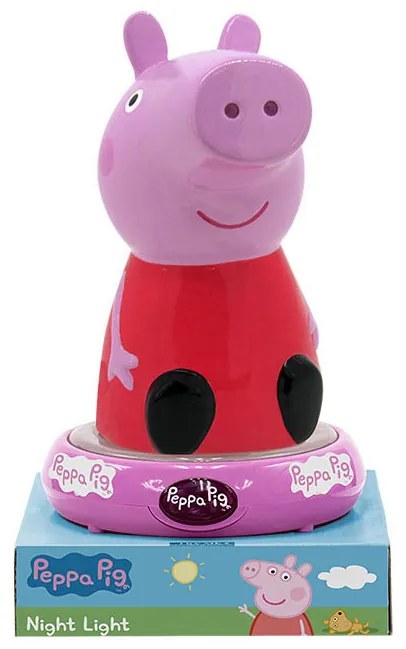 Purcelușa Peppa Smile Lampă de noapte LED 3D, lumină de noapte