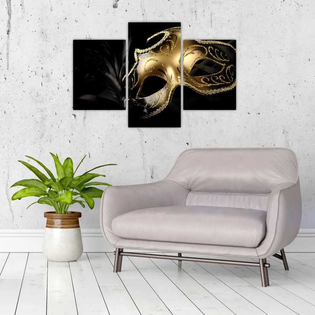 Tablou masca aurie (90x60 cm)
