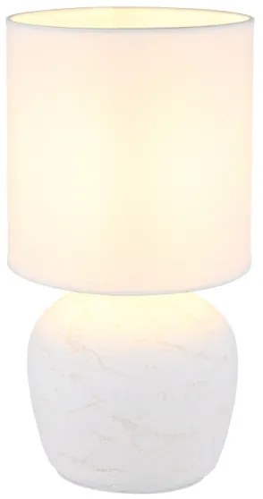 Lampă de masă Globo 21739W MARBLE 1xE14/40W/230V alb