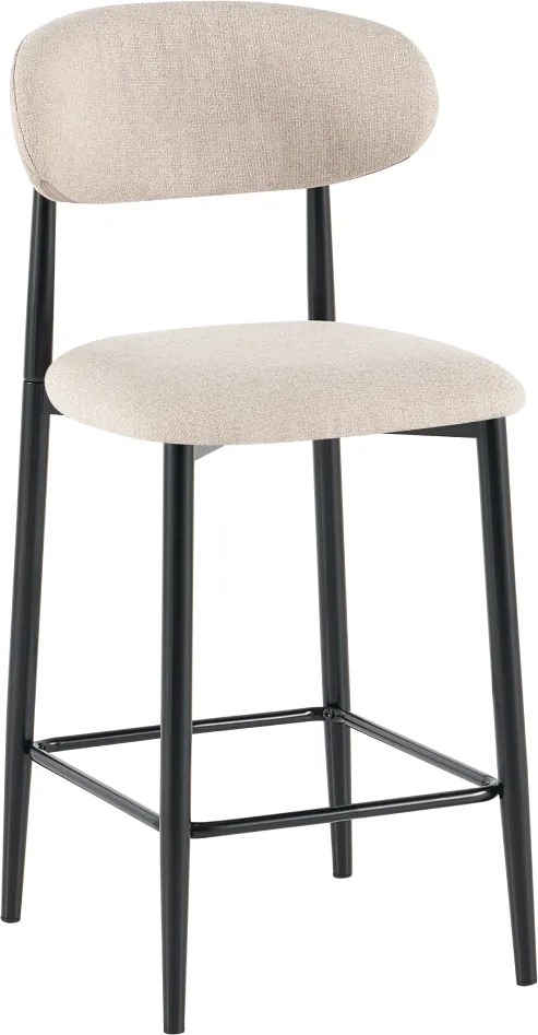 Scaun de bar, ţesătură bej/negru, ZAJDA TYP 2