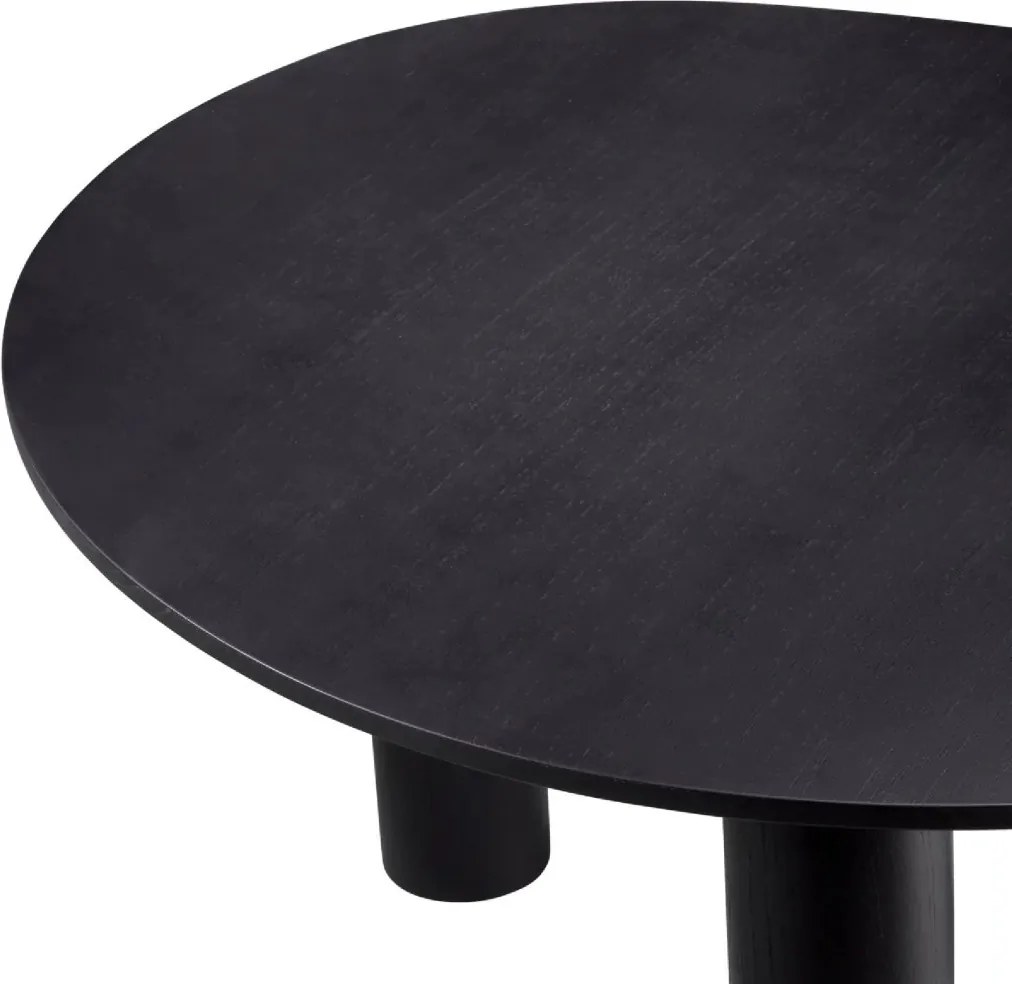 Masa dining moderna design LUX Lombardo negru 149x128cm
