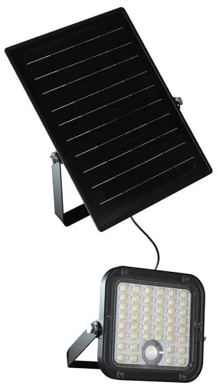 Proiector solar LED reglabil 10W 3,7V 4000/6000K IP65 cu senzor + DO