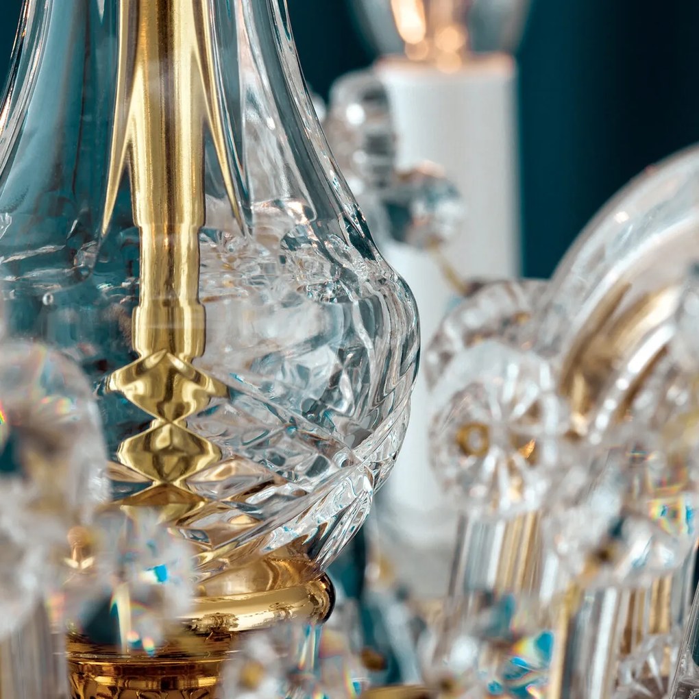 Candelabru de lux cristal Swarovski Maria Theresia-A 8L 24K gold plated