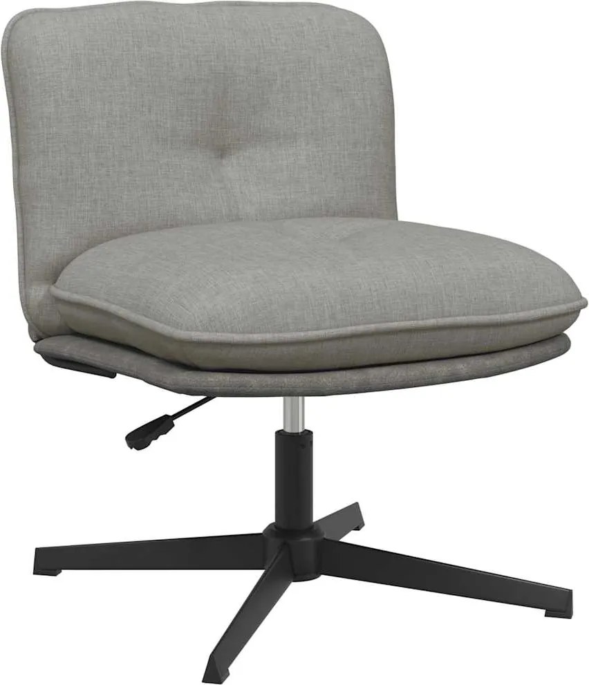 vidaXL Scaun de birou pivotant, gri deschis, material textil