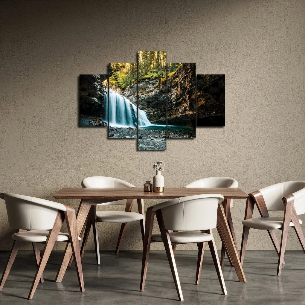 Tablou cu cascada de pădure (150x105 cm)