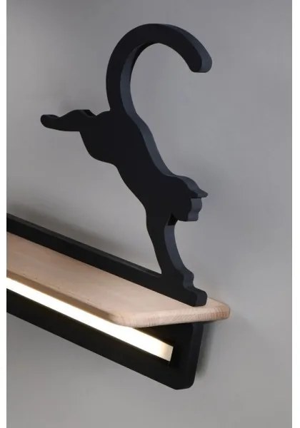 Aplică LED cu raft pentru copii JUMPING CAT LED/5W/230V