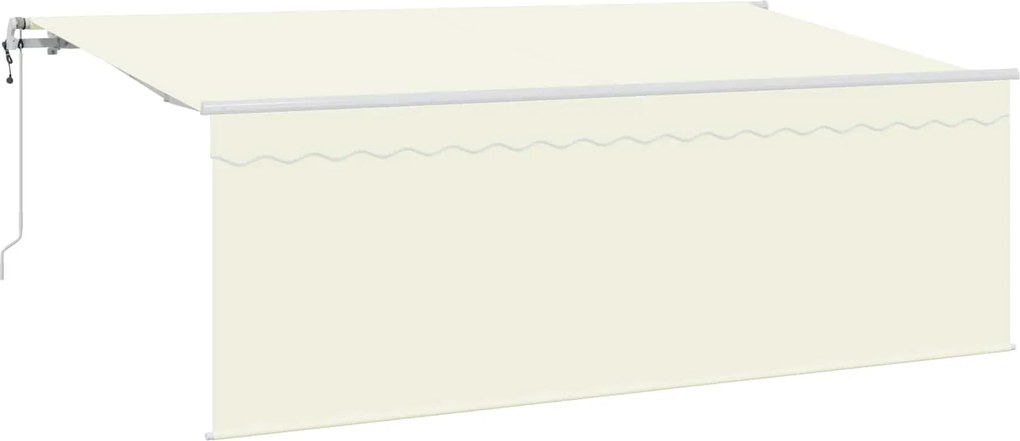 vidaXL Cortina Retractabilă Crem 400 x 200 cm Poliester și Aluminiu
