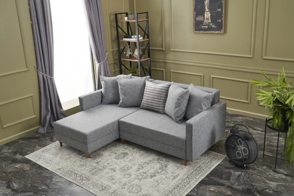 Coltar Extensibil Aydam Left, Poliester, Gri