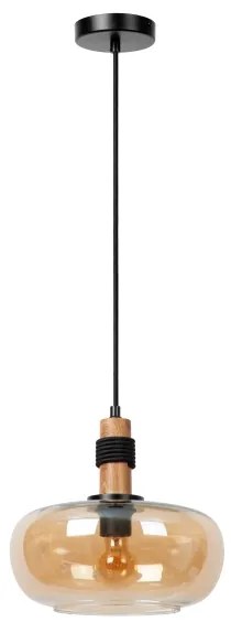 Lustră pe cablu Lucide 45408/30/62 ILONA 1xE27/40W/230V d. 30 cm negru/bej