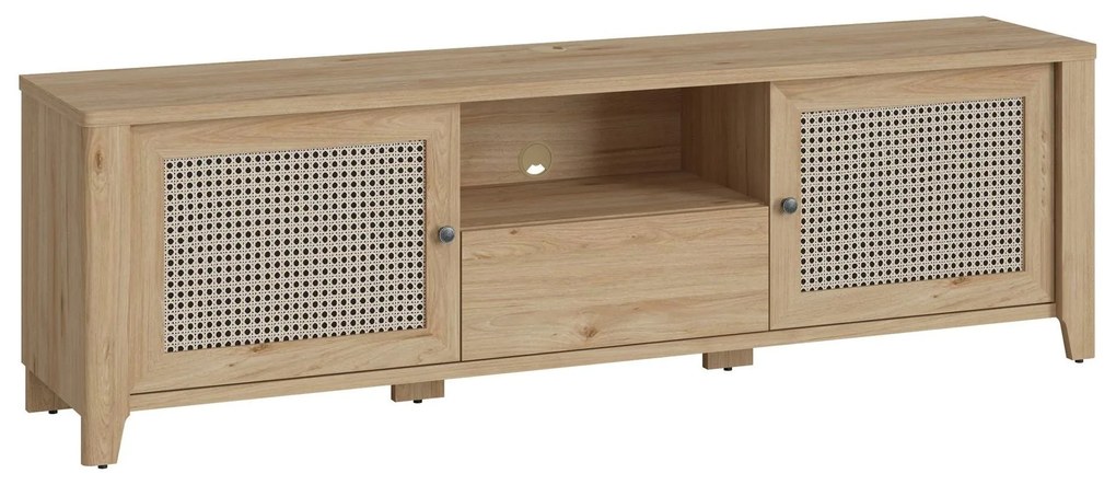 Comoda TV PARILLA, stejar, PAL laminat, 188x42x57 cm