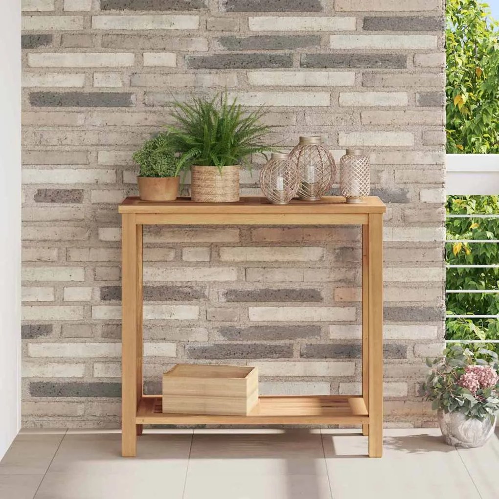 vidaXL Masă de cafea cu raft Maro 85 x 35 x 75 cm Lemn masiv de tec
