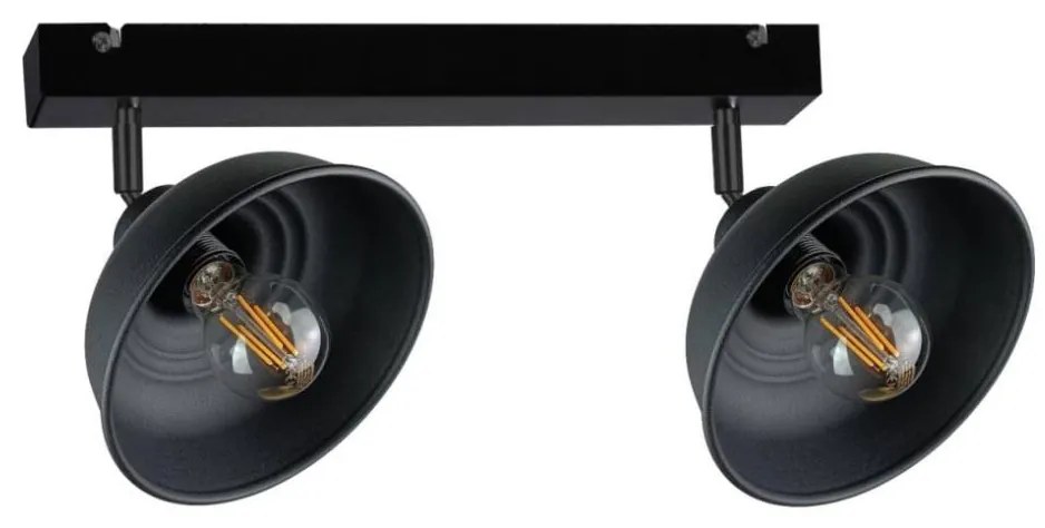 Spot FAUN 2xE27/60W/230V negru