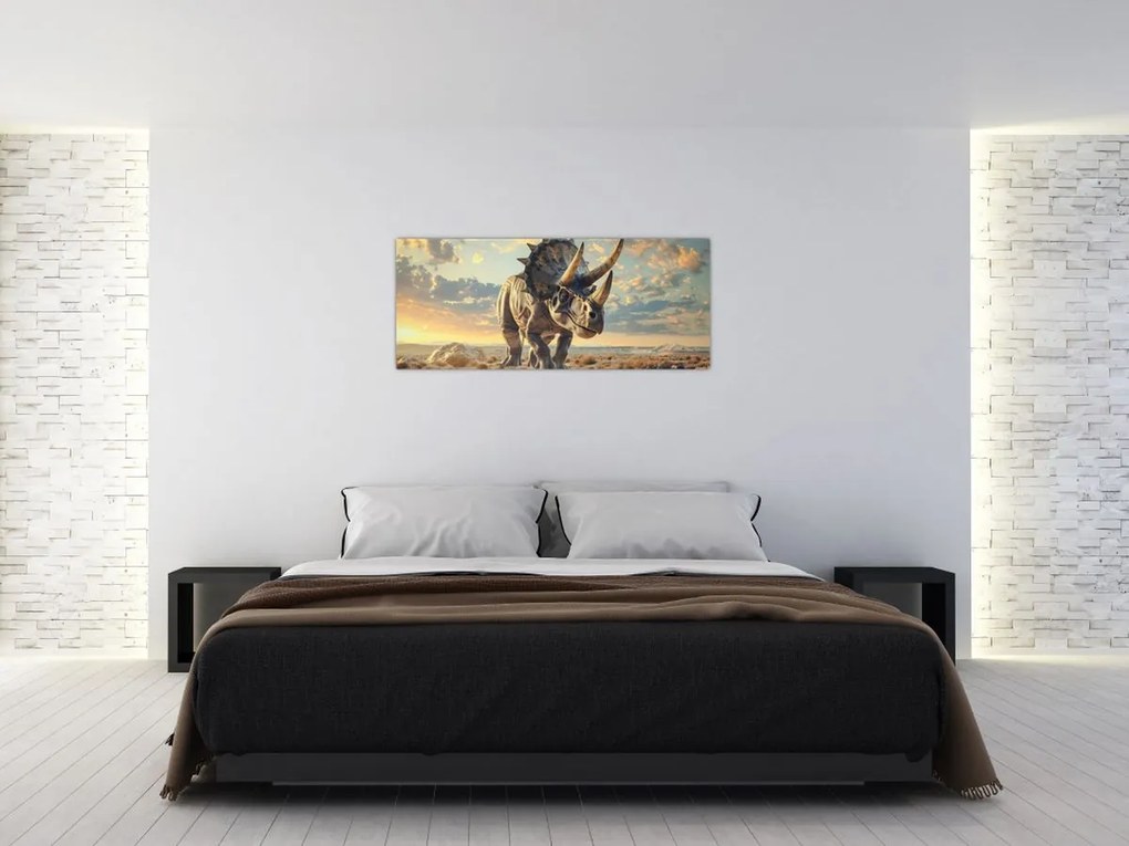 Tablou - Triceratops (120x50 cm)