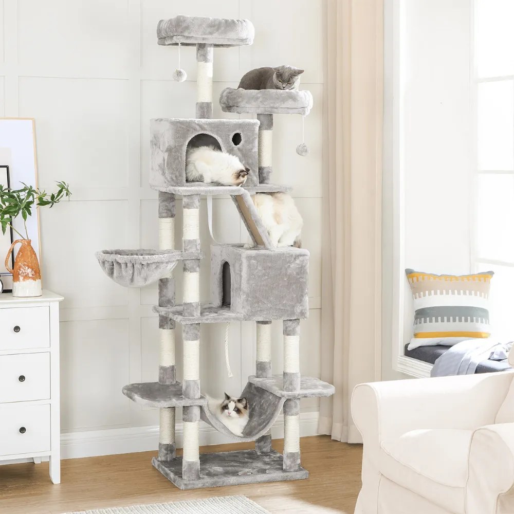 Copac pentru pisici PANTHER, 60x50x206cm, gri Feandrea