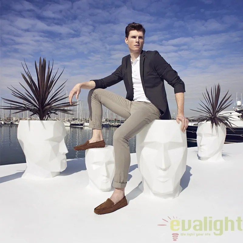 Ghiveci de flori finisaj lucios design decorativ modern pentru amenajari interioare si exterioare, ADAN PLANTER MINI 49068F Vondom