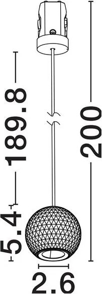 Pendul incastrabil LED stil minimalist 2700K NOTIC negru